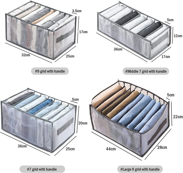 Large Size 7 Grids Washable Wardrobe Clothes Organizer