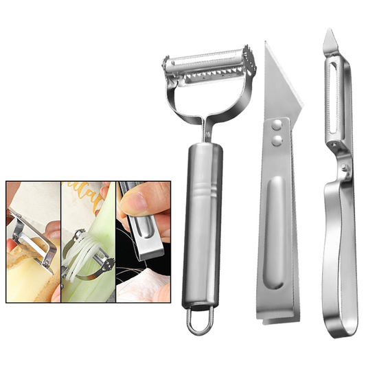 Buy Julienne 3 in 1 Peeler Pack of 3 Fruit and Vegetable Peeler Cutter and Slicer Free Delivery For This Weekend