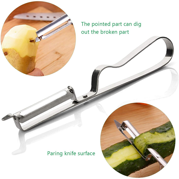 Buy Julienne 3 in 1 Peeler Pack of 3 Fruit and Vegetable Peeler Cutter and Slicer Free Delivery For This Weekend