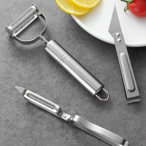 Buy Julienne 3 in 1 Peeler Pack of 3 Fruit and Vegetable Peeler Cutter and Slicer Free Delivery For This Weekend