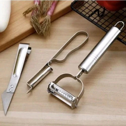 Buy Julienne 3 in 1 Peeler Pack of 3 Fruit and Vegetable Peeler Cutter and Slicer Free Delivery For This Weekend