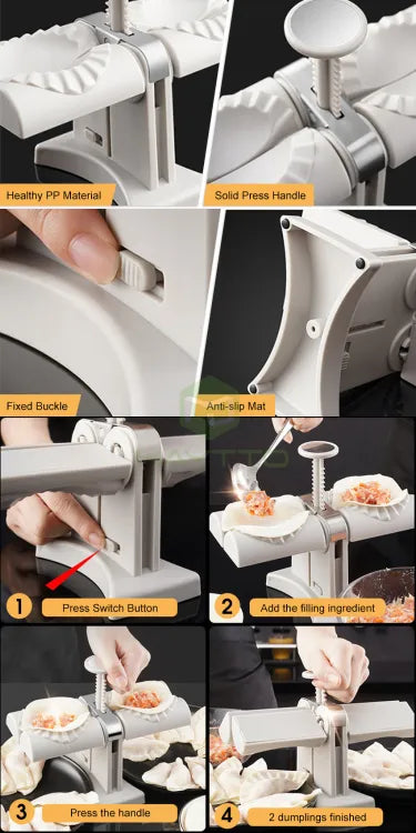 Dumpling And Samosa Maker Double Header | Suitable For Samosa With Box Packing