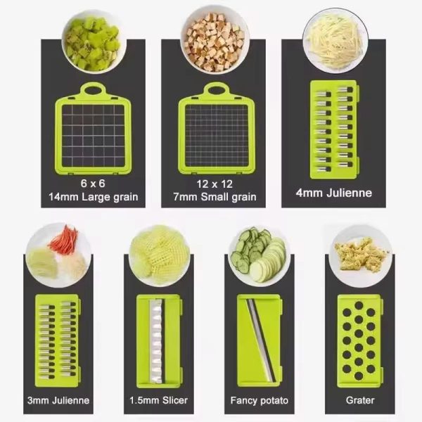 16 In 1 Mandoline Slicer Veggie Food Vegetable Cutter & Chopper Kitchen Tool