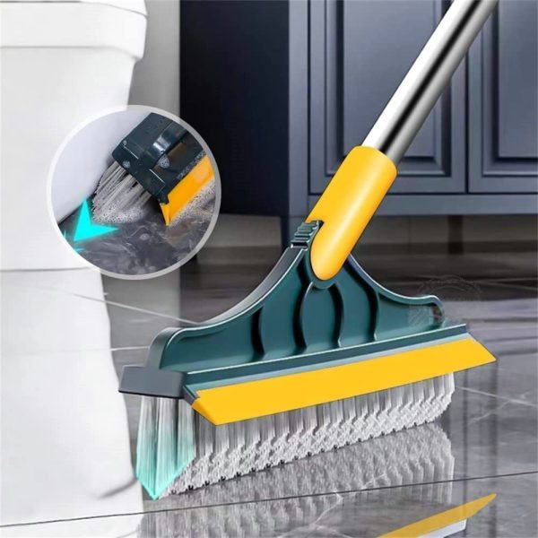 2 in 1 Cleaning Brush Floor Scrub Broom Wiper Scraper | Duster + Brush | Muharam Offer