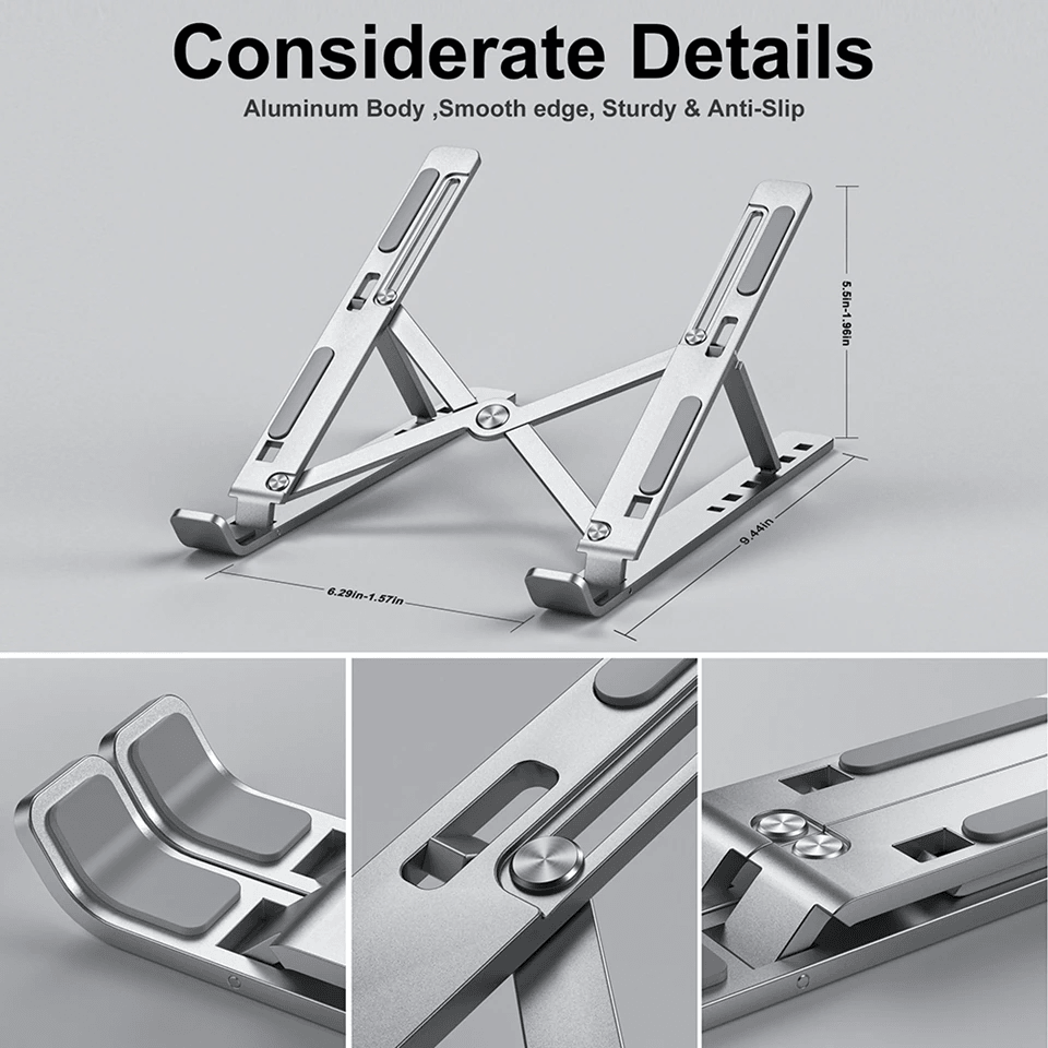 Portable Adjustable Aluminum Laptop Stand | 1st Check Then Pay