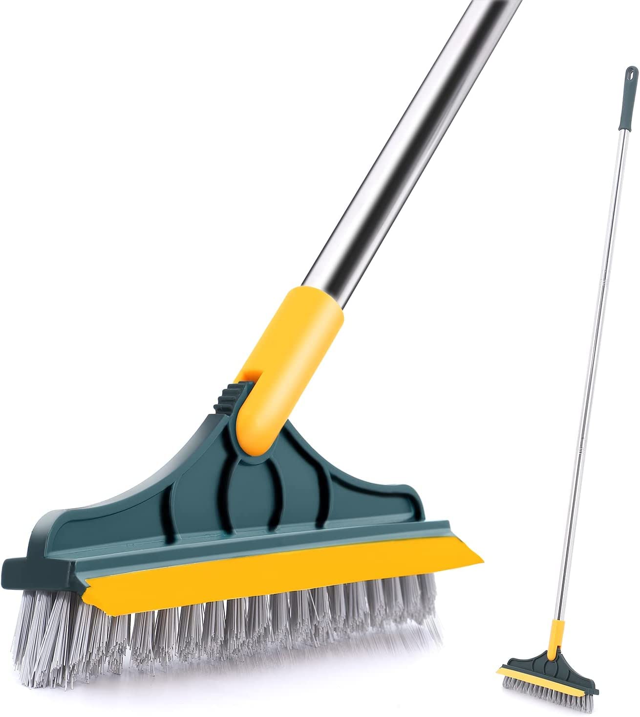 2 in 1 Cleaning Brush Floor Scrub Broom Wiper Scraper | Duster + Brush | Muharam Offer