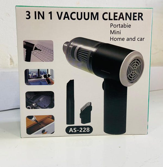 3 In 1 Portable Vacuum Cleaner Duster Blower Air Pump Wireless Hand-Held Cleaning For Car Home