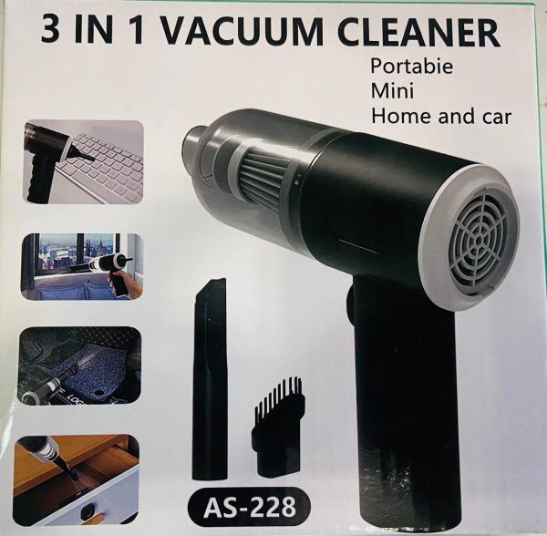3 In 1 Portable Vacuum Cleaner Duster Blower Air Pump Wireless Hand-Held Cleaning For Car Home