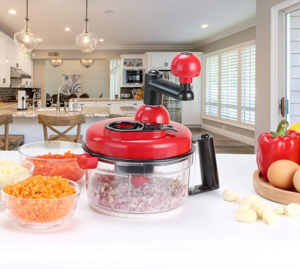 Manual Hand Multifunction Speedy Vegetable Quick Chopper | Salad Machine ( Random Color )