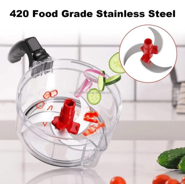 Manual Hand Multifunction Speedy Vegetable Quick Chopper | Salad Machine ( Random Color )