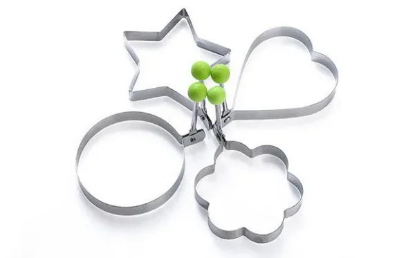 Pack Of 4 Egg Shaper Kitchen Tools Star, Heart, Round, Flower (random Color )
